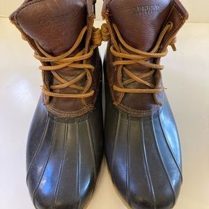 Sperry Duck Boots Ankle Leather Upper Women’s 9.5